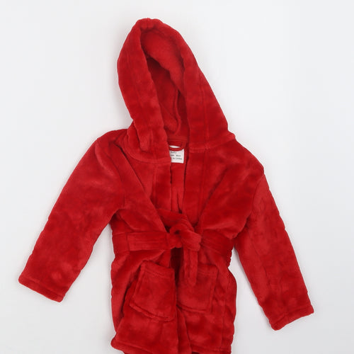 Primark Boys Red Geometric  Babydoll Robe Size 12-18 Months