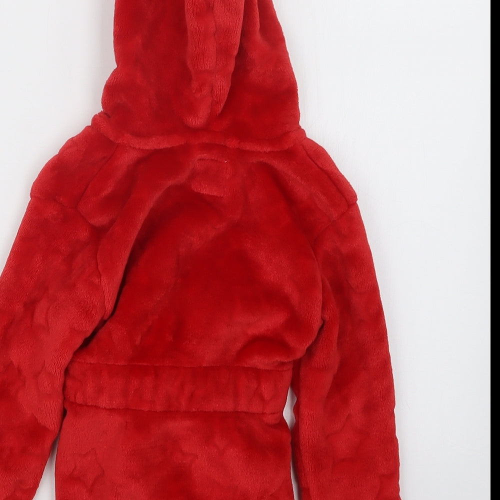 Primark Boys Red Geometric  Babydoll Robe Size 12-18 Months