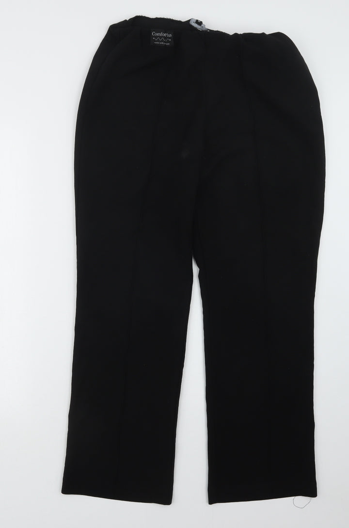 Mia Moda Womens Black   Trousers  Size 12 L27.5 in