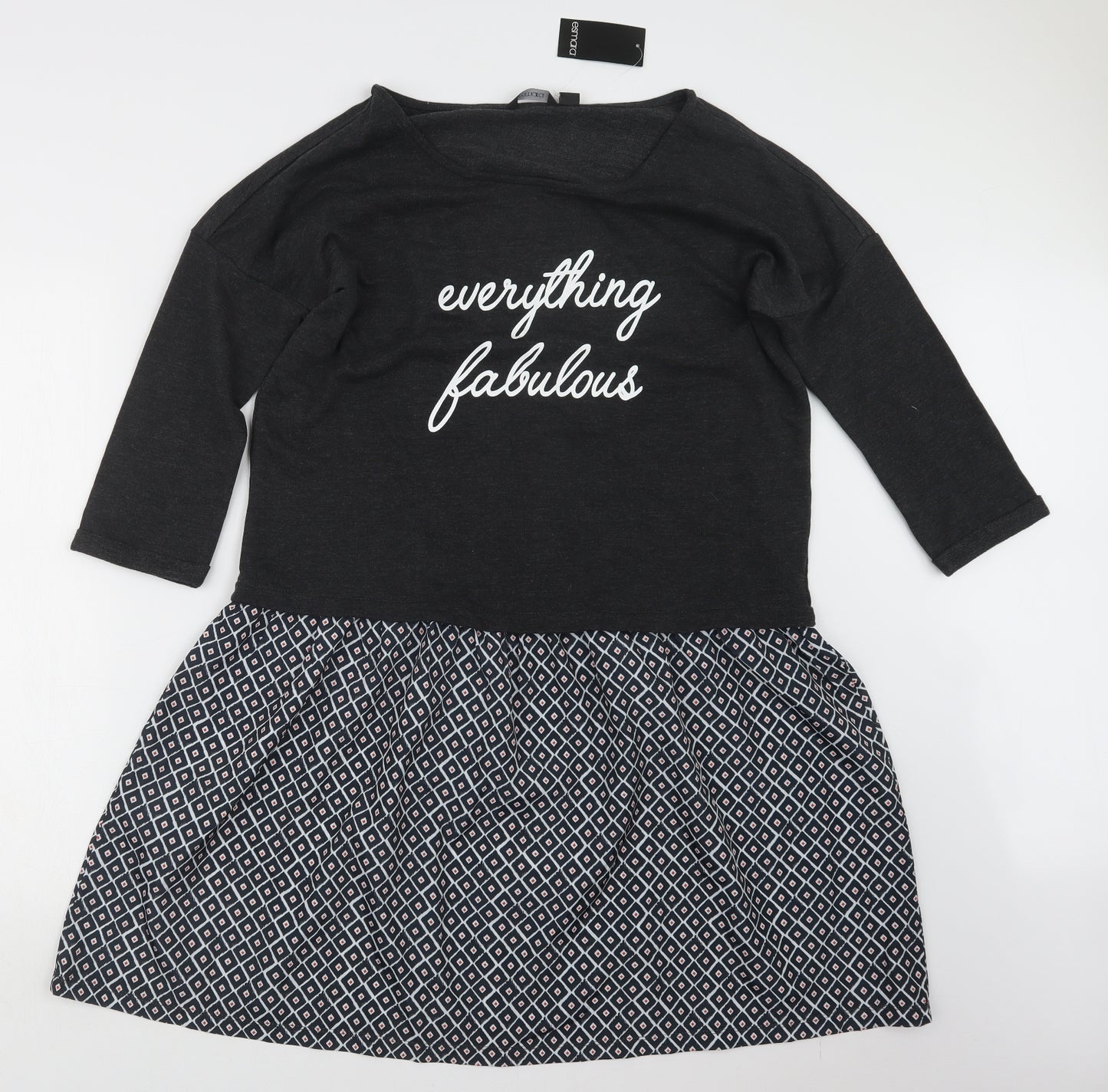 ESMARA Womens Grey   T-Shirt Dress  Size 18