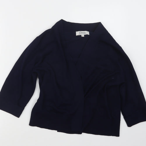 Dixie  Womens Blue  Knit Cardigan Jumper Size M