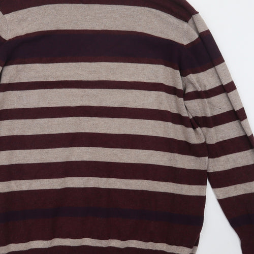 Papaya Womens Beige Striped Knit Pullover Jumper Size 20