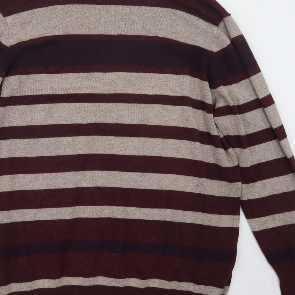 Papaya Womens Beige Striped Knit Pullover Jumper Size 20