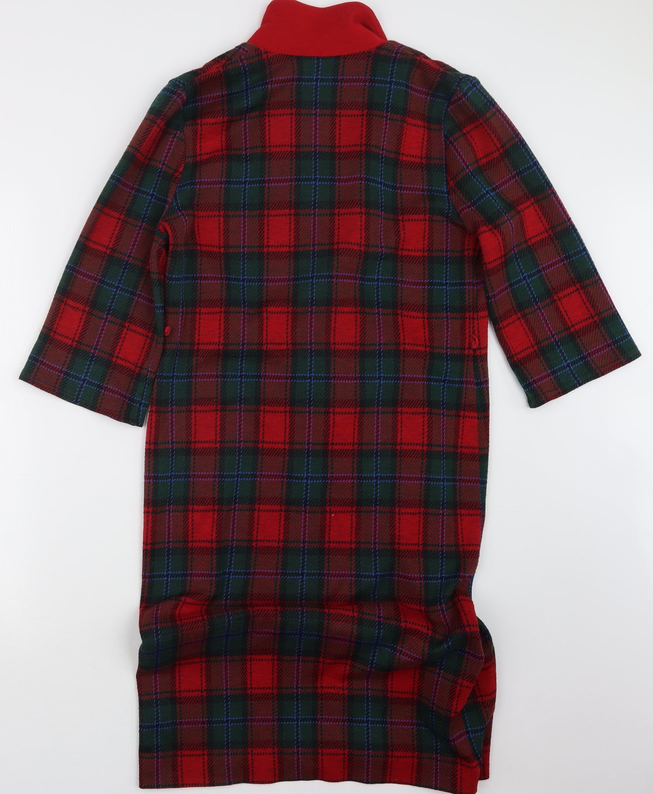 Richard Stump Womens Red Check  Jumper Dress  Size 10