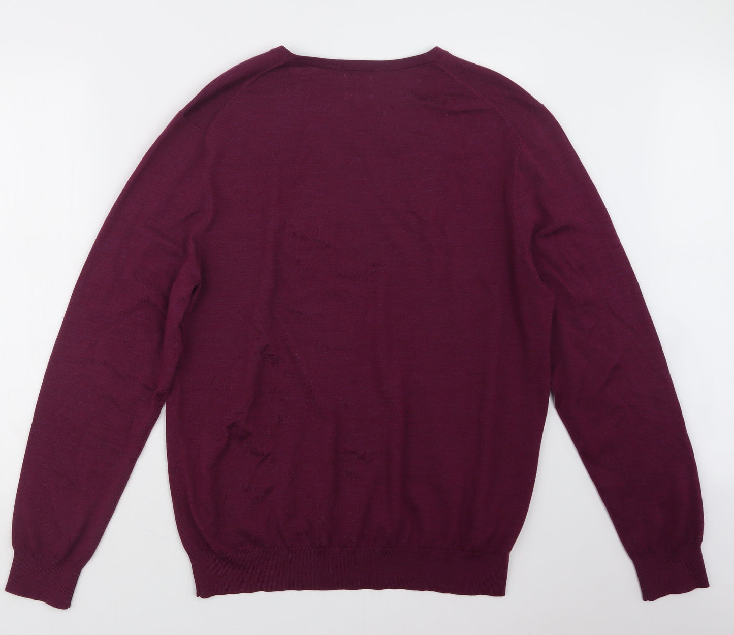 Linea Mens Purple  Knit Pullover Jumper Size XL