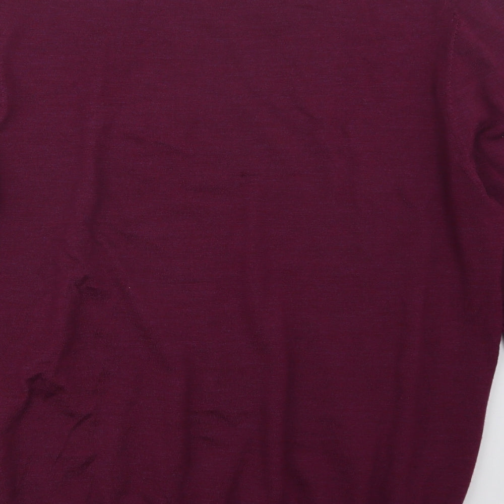 Linea Mens Purple  Knit Pullover Jumper Size XL