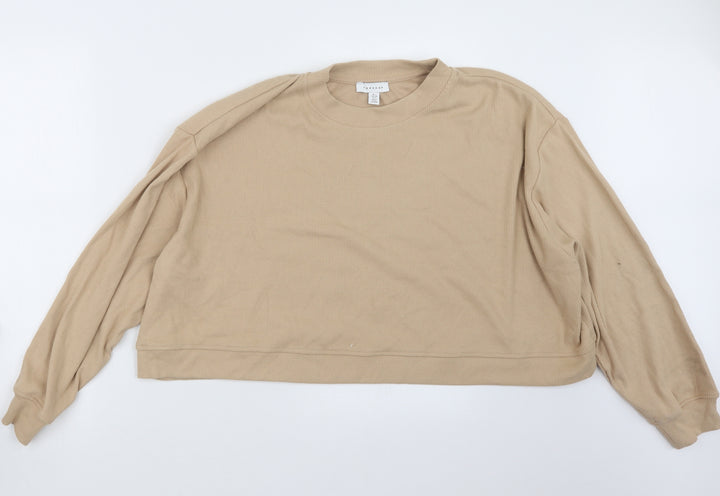 Topshop Womens Beige Pullover Jumper Size L