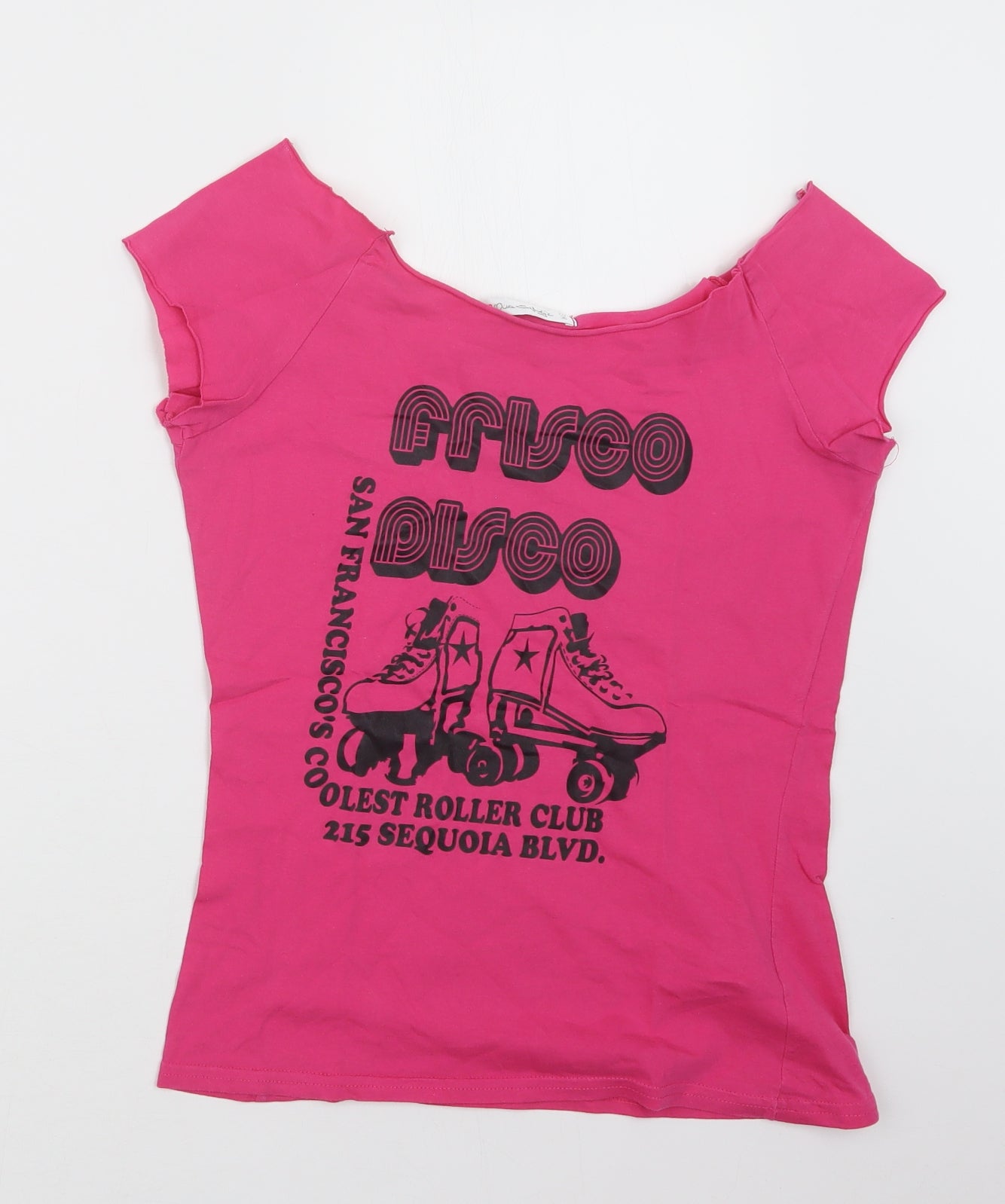 Miss Selfridge Womens Pink   Basic T-Shirt Size 10