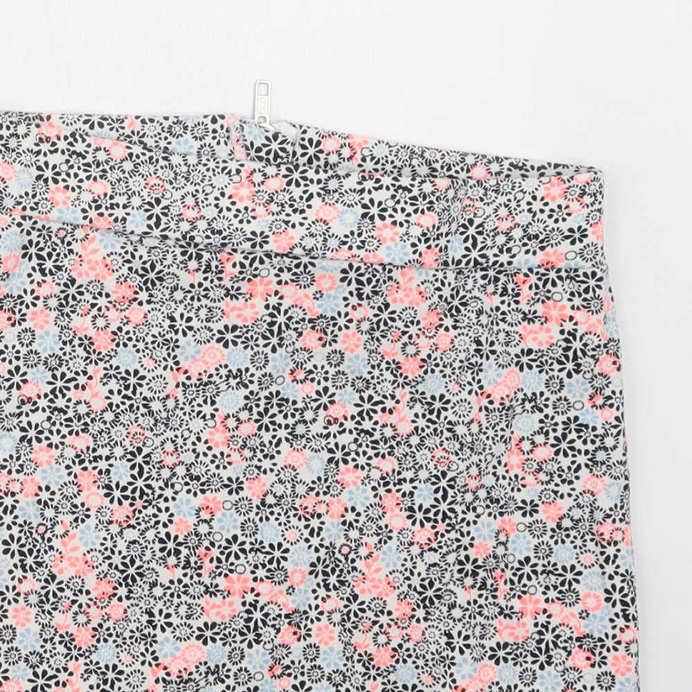 New Look Girls Black Floral  Trumpet Skirt Size 14-15 Years