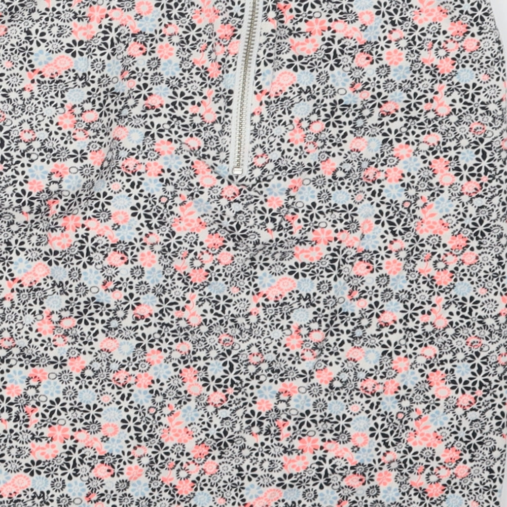 New Look Girls Black Floral  Trumpet Skirt Size 14-15 Years