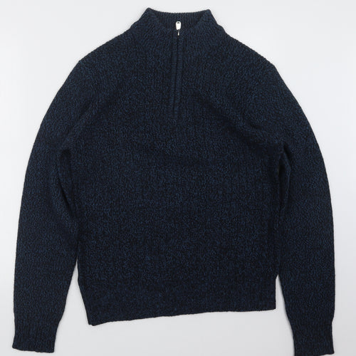 Studio Mens Blue  Knit Pullover Sweatshirt Size M