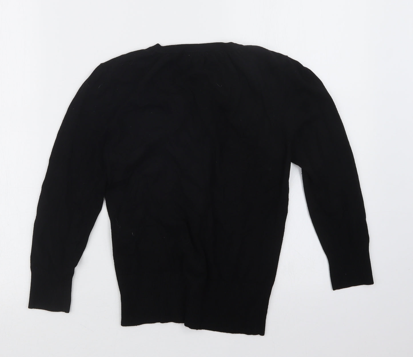 Warehouse Womens Black  Knit Cardigan Jumper Size 10