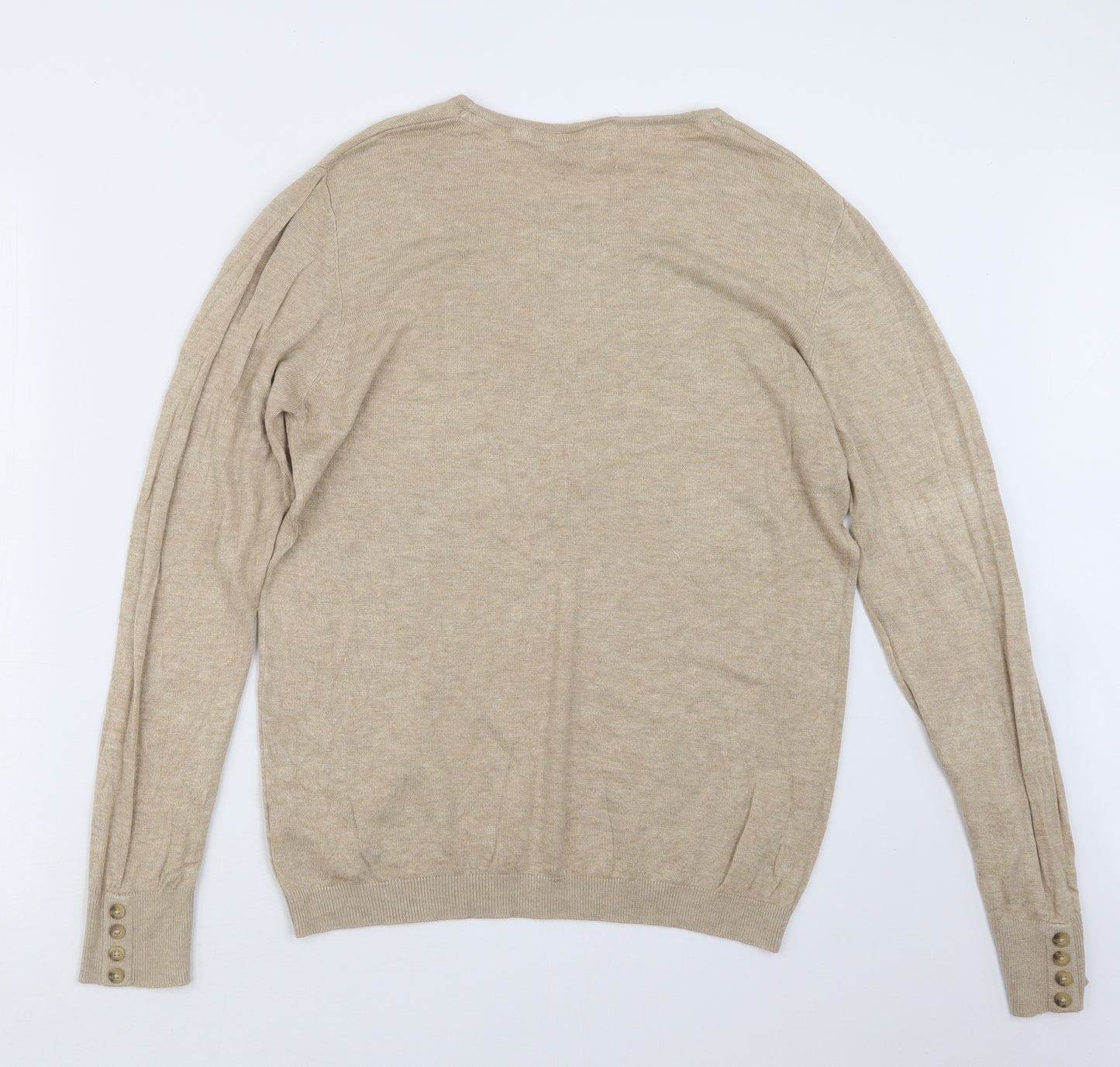 Pep&Co Womens Beige  Knit Pullover Jumper Size 16