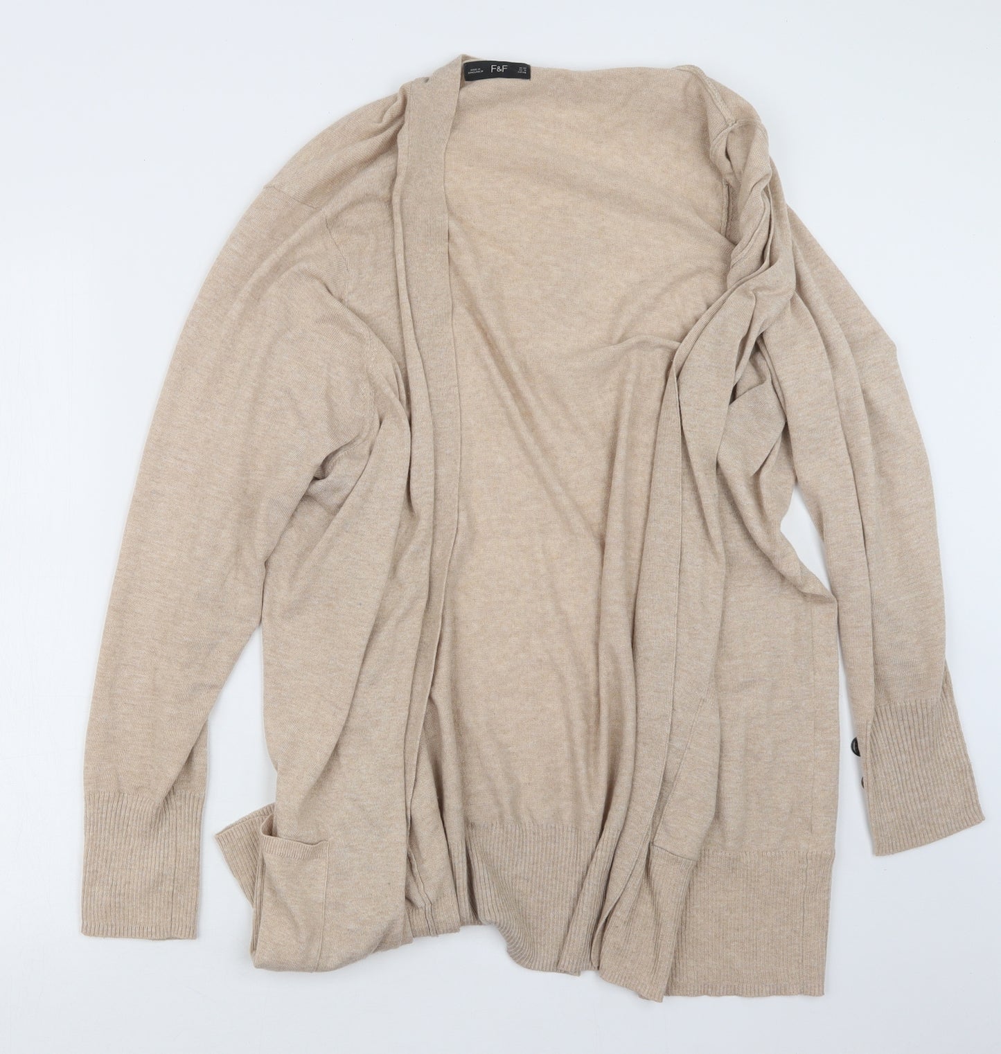 F&F Womens Beige   Cardigan Jumper Size 20