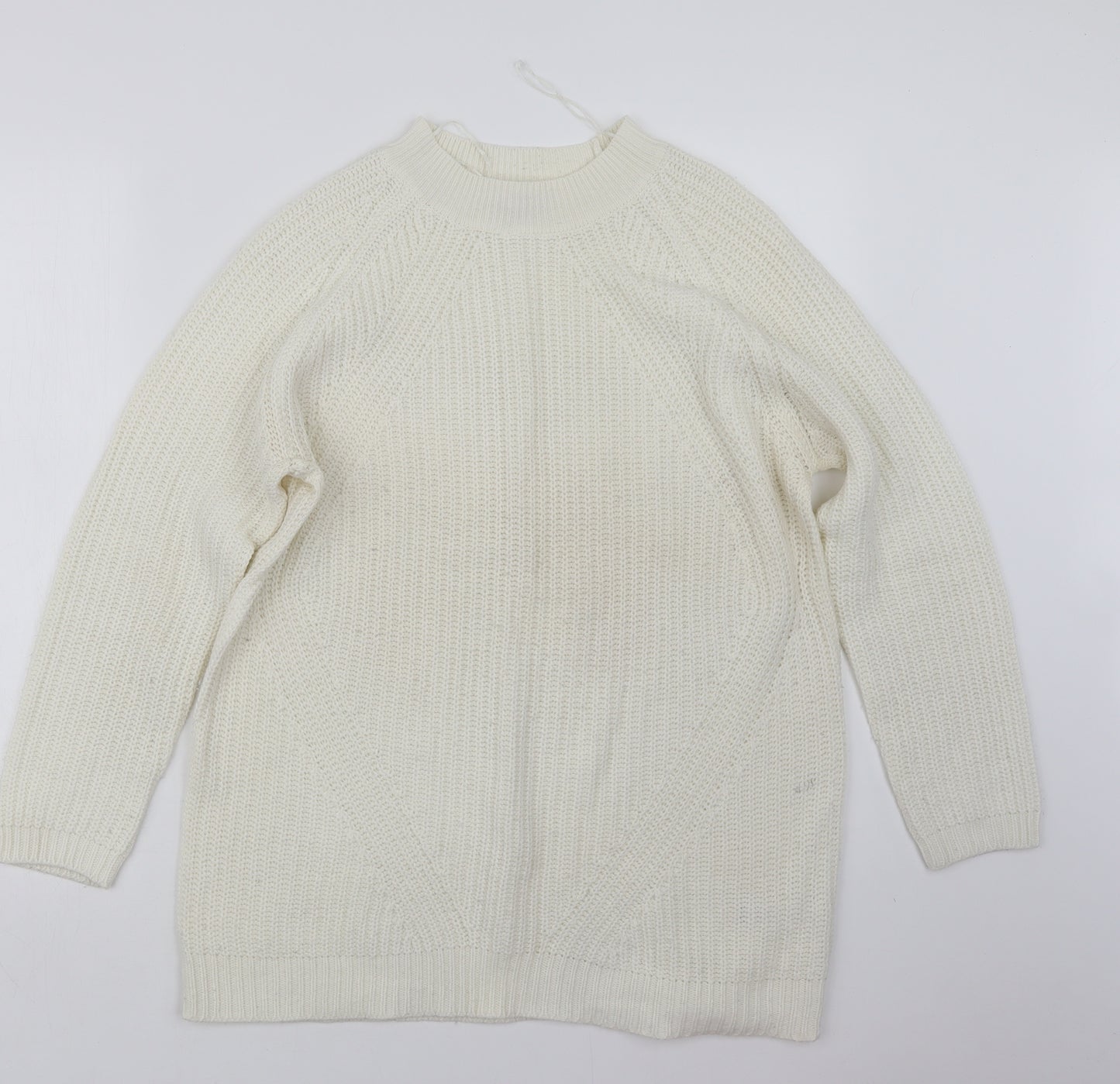 BHS Womens White  Knit Pullover Jumper Size 16