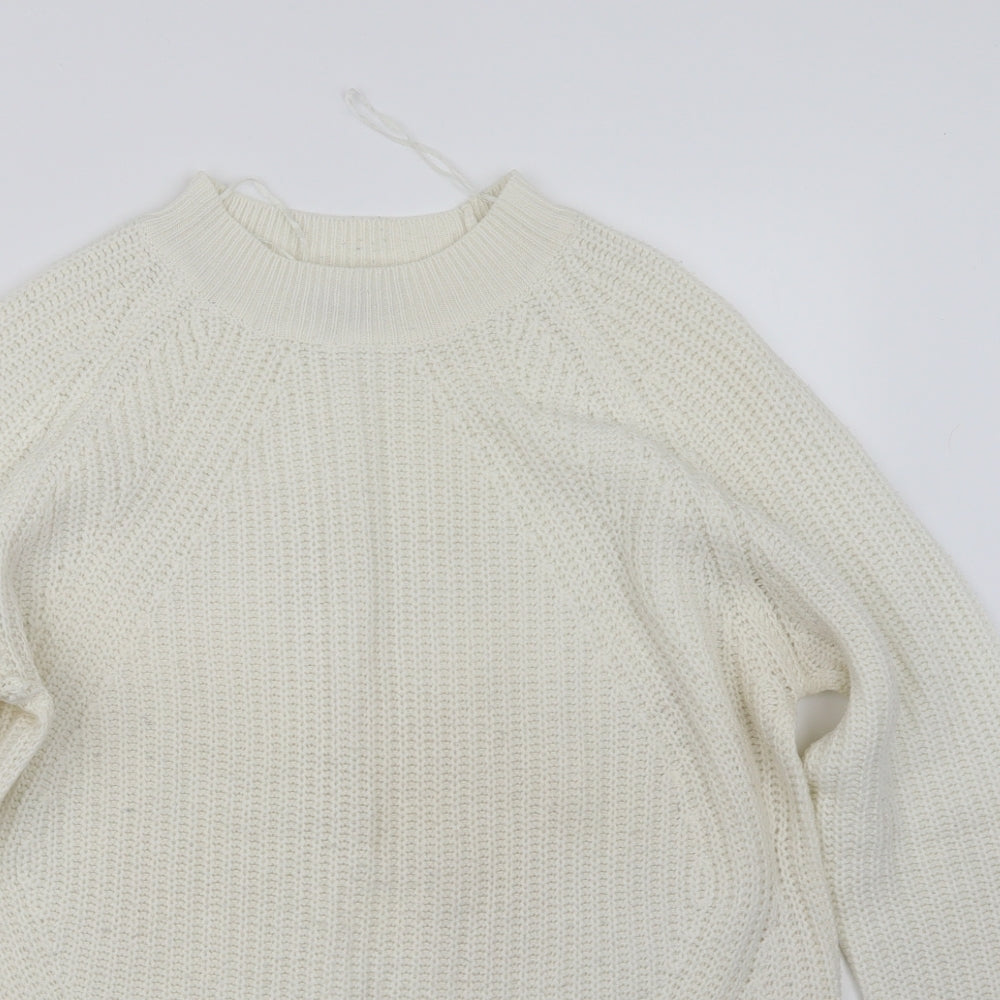BHS Womens White  Knit Pullover Jumper Size 16