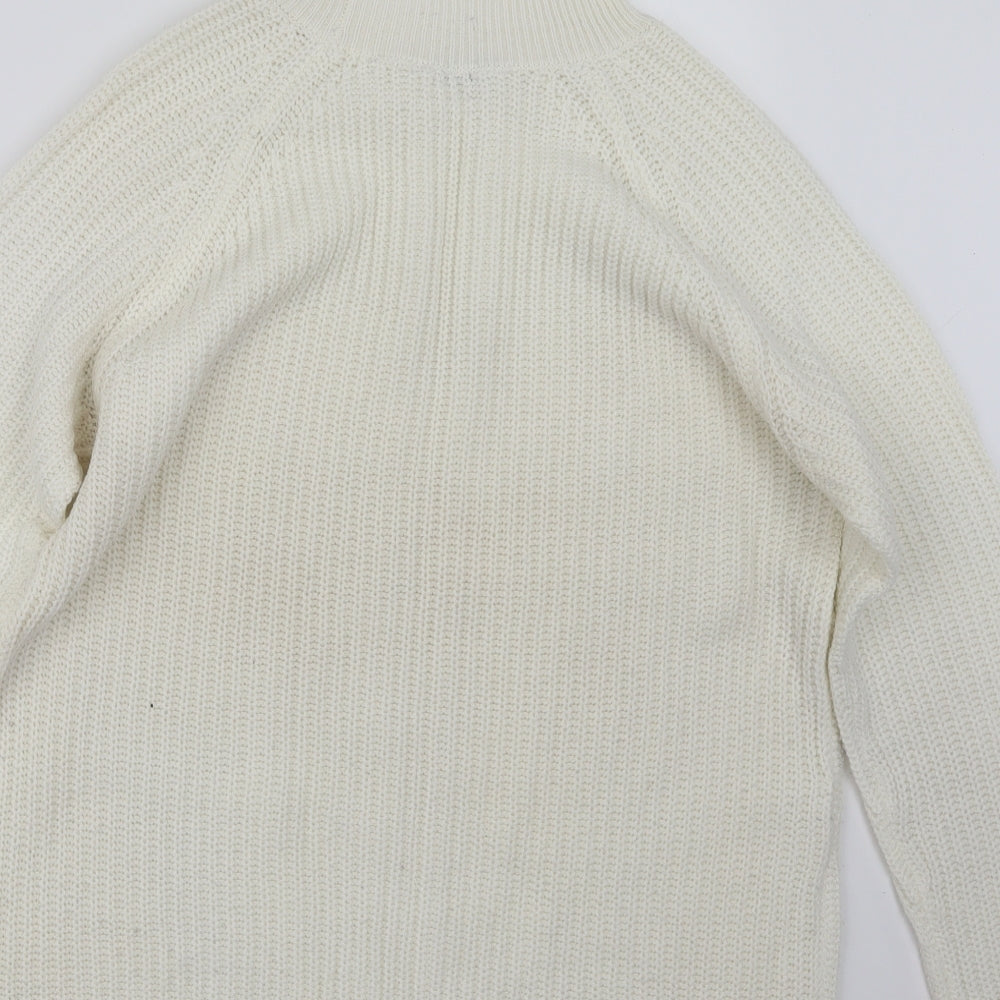 BHS Womens White  Knit Pullover Jumper Size 16