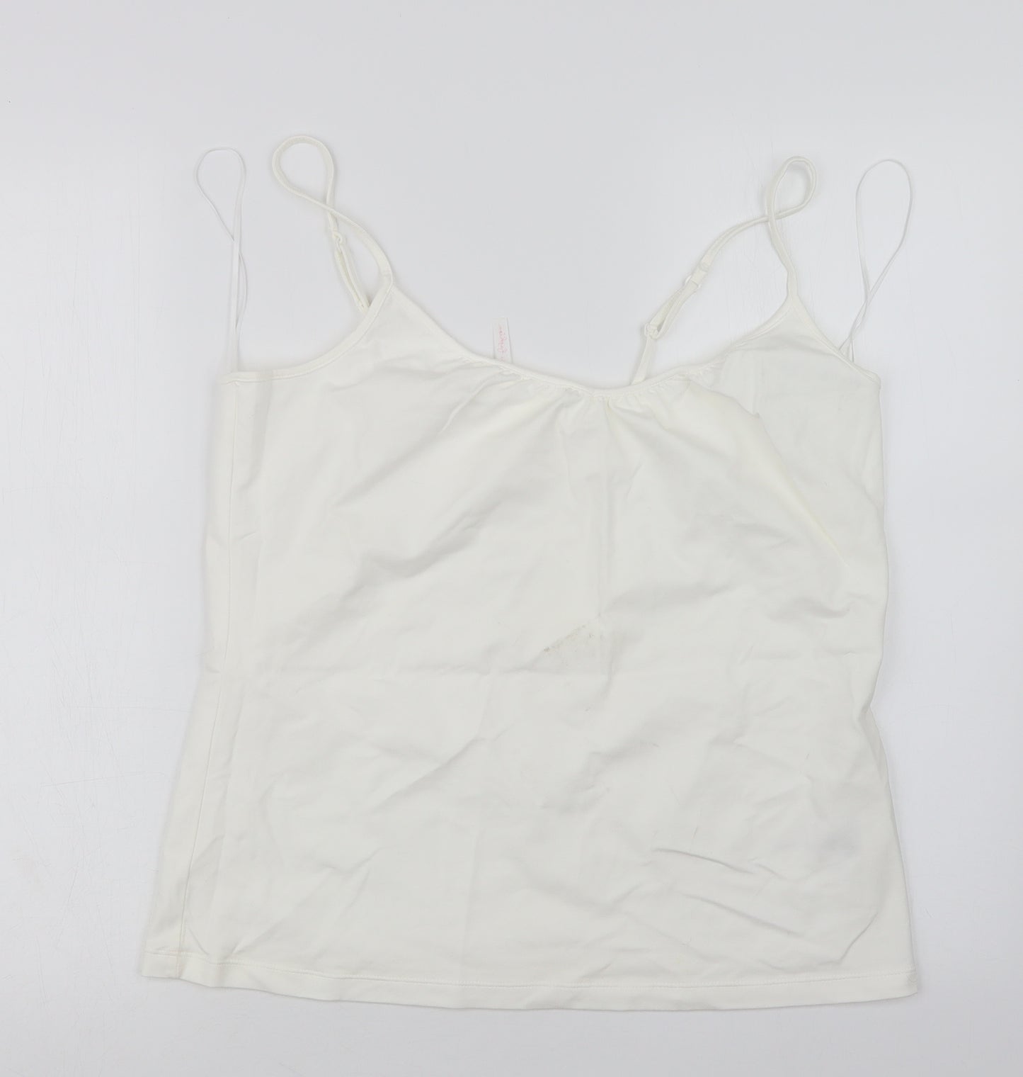 E-vie Womens White   Basic Tank Size 18
