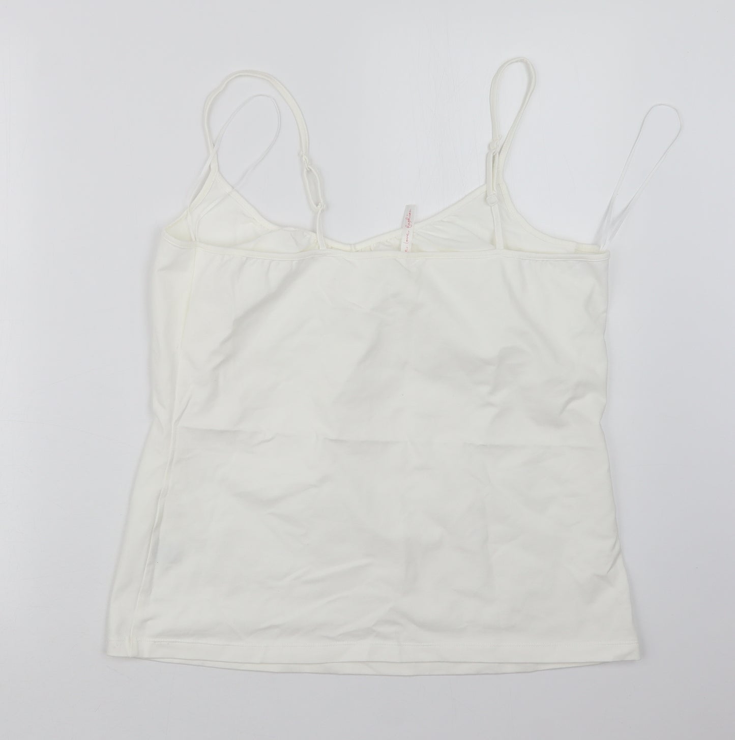 E-vie Womens White   Basic Tank Size 18