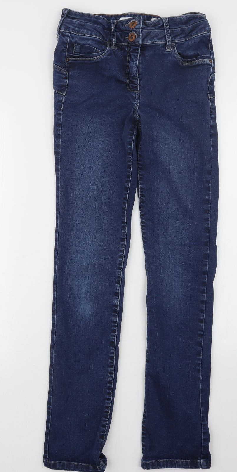 NEXT Womens Blue  Denim Straight Jeans Size 10 L31.5 in
