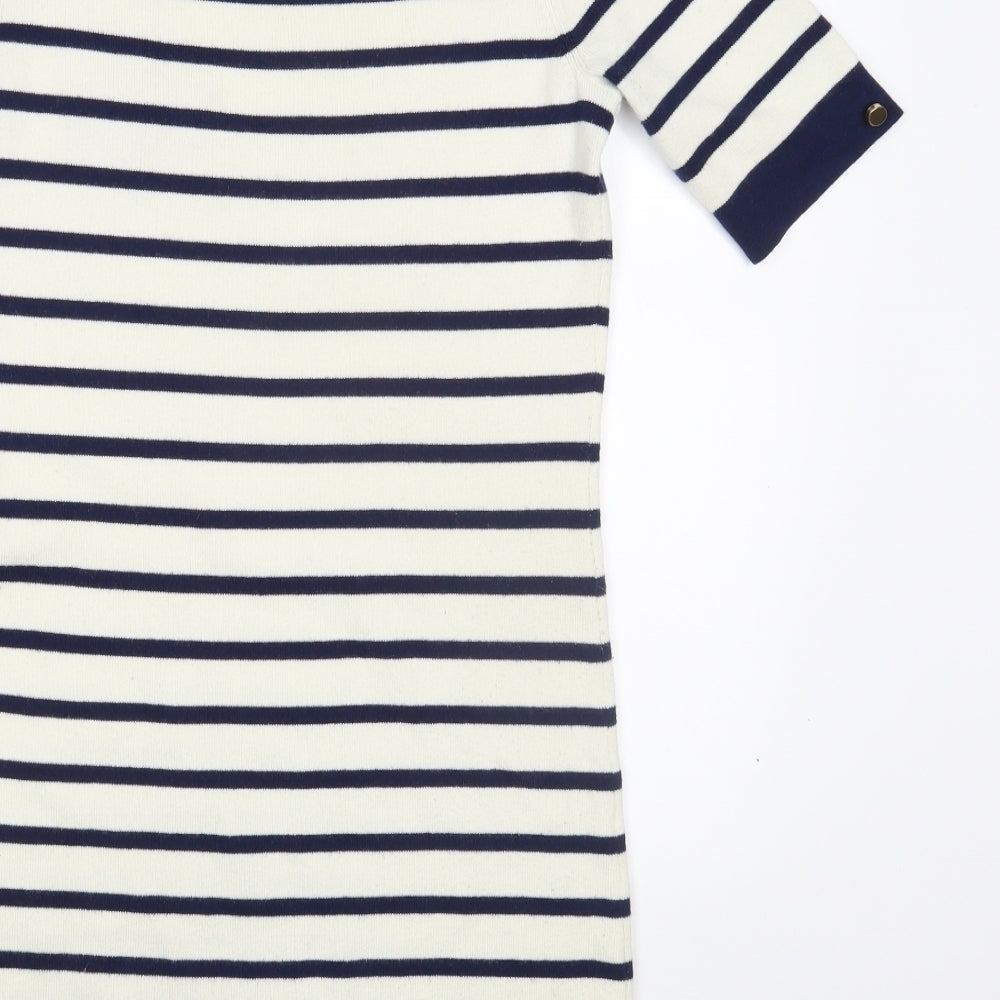 Reiss Womens Ivory Striped  Pullover Jumper Size S
