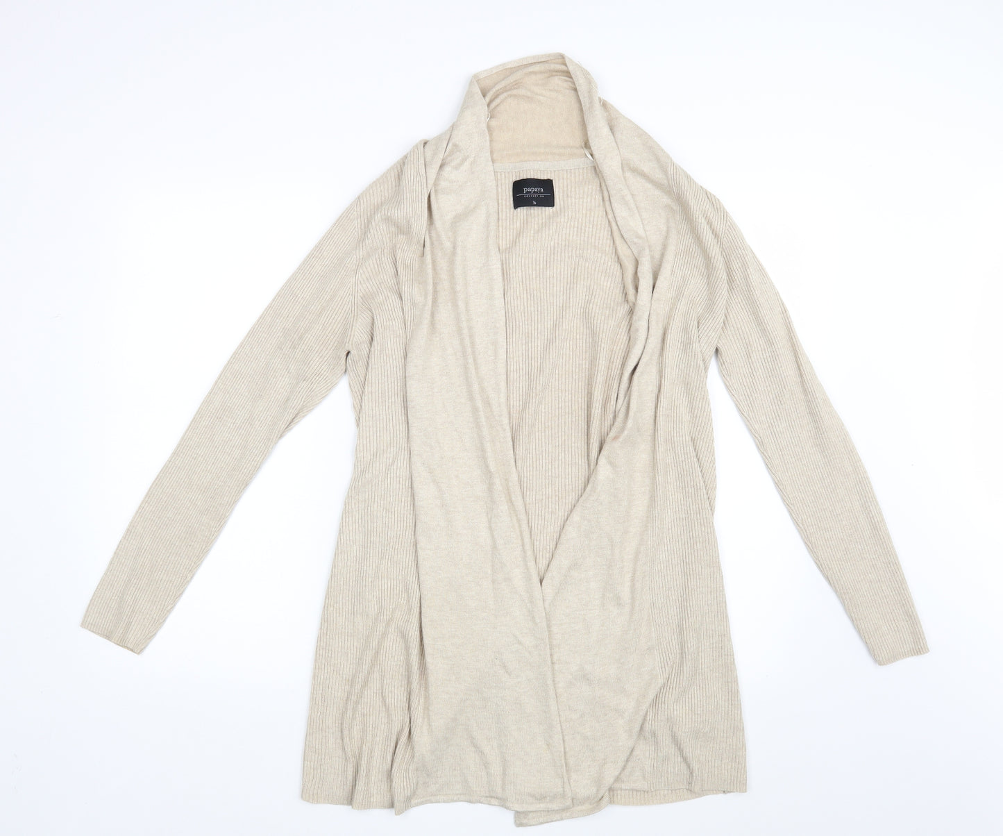 Papaya Womens Beige   Cardigan Jumper Size 16