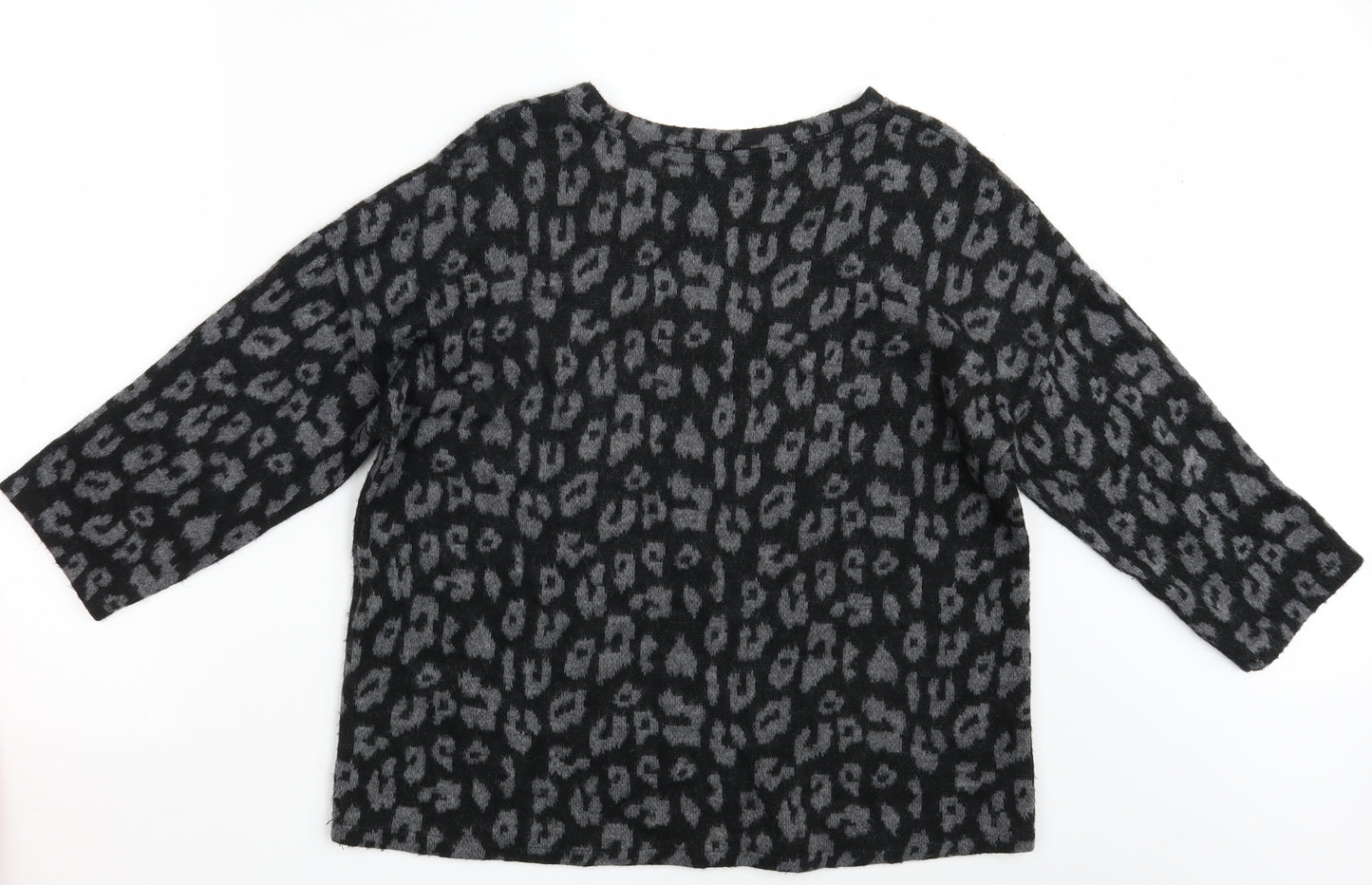 Prodotto Womens Black Animal Print  Pullover Jumper One Size