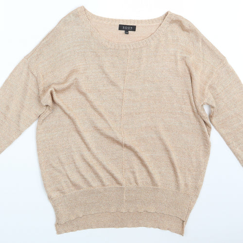 Soon Womens Gold   Pullover Jumper Size 12
