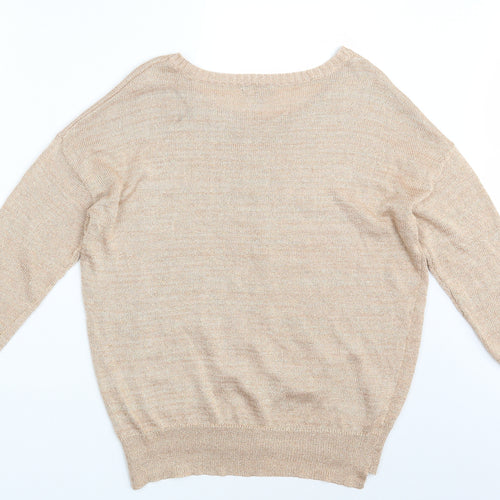 Soon Womens Gold   Pullover Jumper Size 12