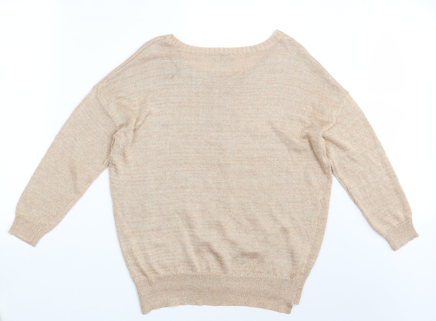 Soon Womens Gold   Pullover Jumper Size 12