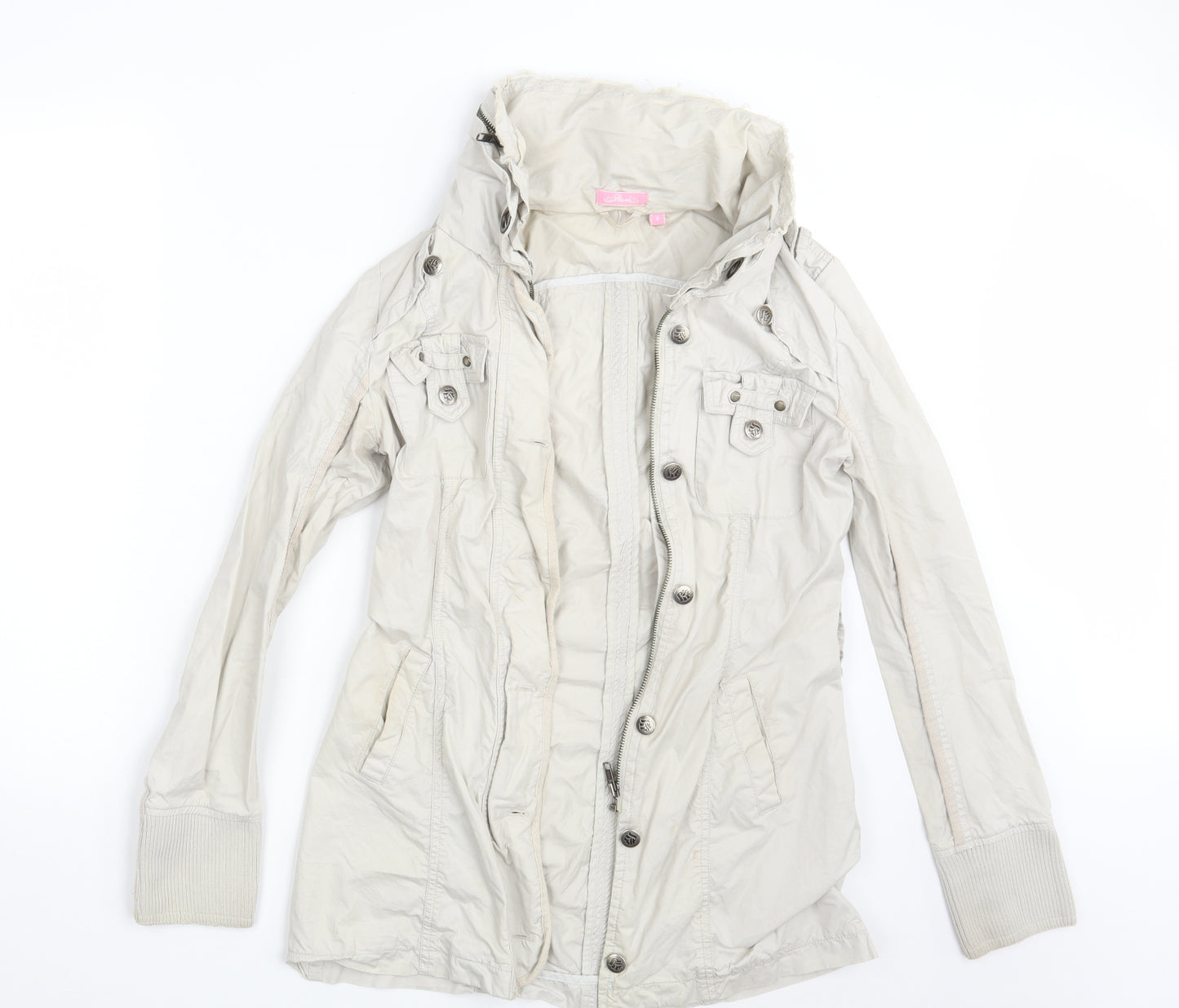 Stark Womens White   Overcoat Coat Size 8