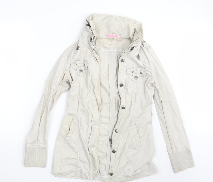 Stark Womens White   Overcoat Coat Size 8
