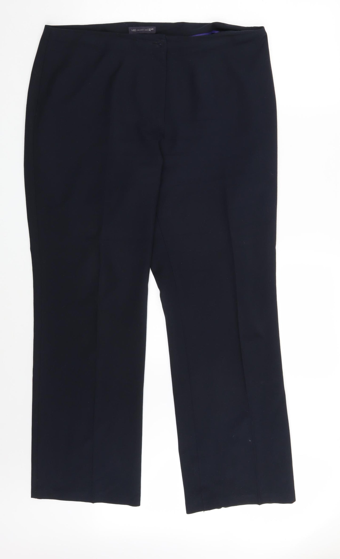 M&S Womens Blue   Trousers  Size 16 L30 in