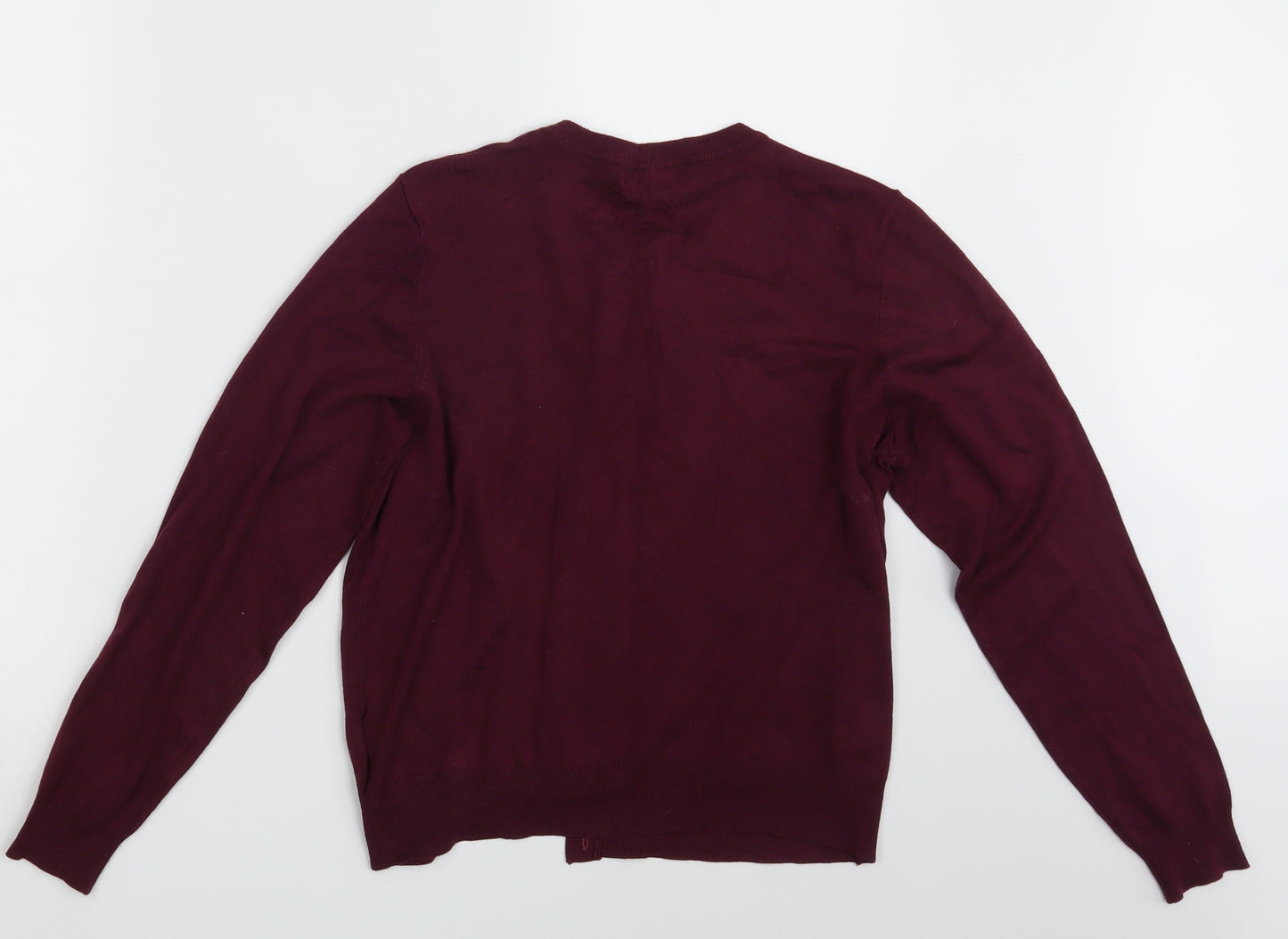 M&S Womens Purple   Cardigan Jumper Size 16