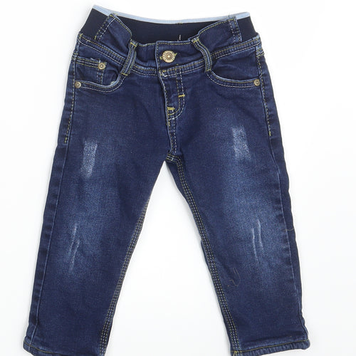 Onix Baby Blue  Denim Cropped Jeans One Size  - Waist 18in; Inside  leg 11in