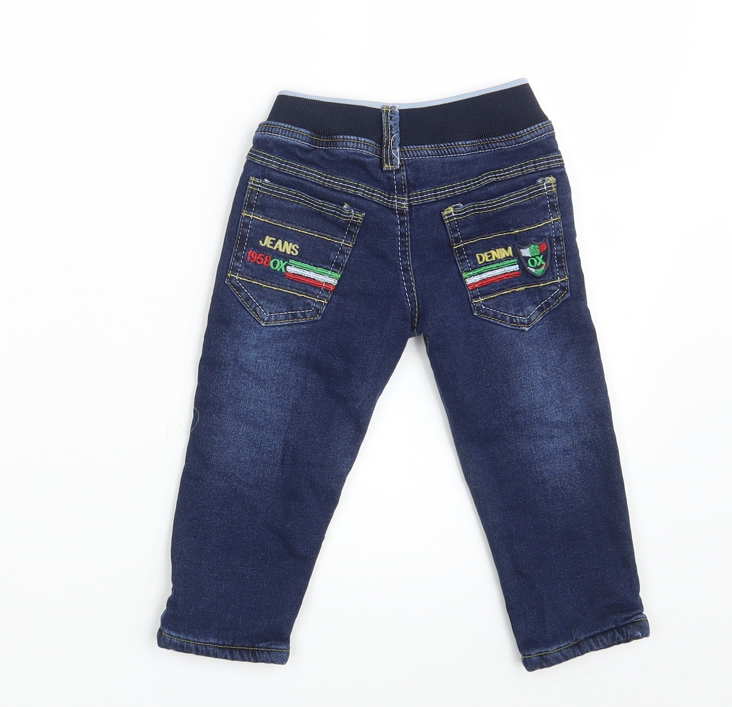 Onix Baby Blue  Denim Cropped Jeans One Size  - Waist 18in; Inside  leg 11in