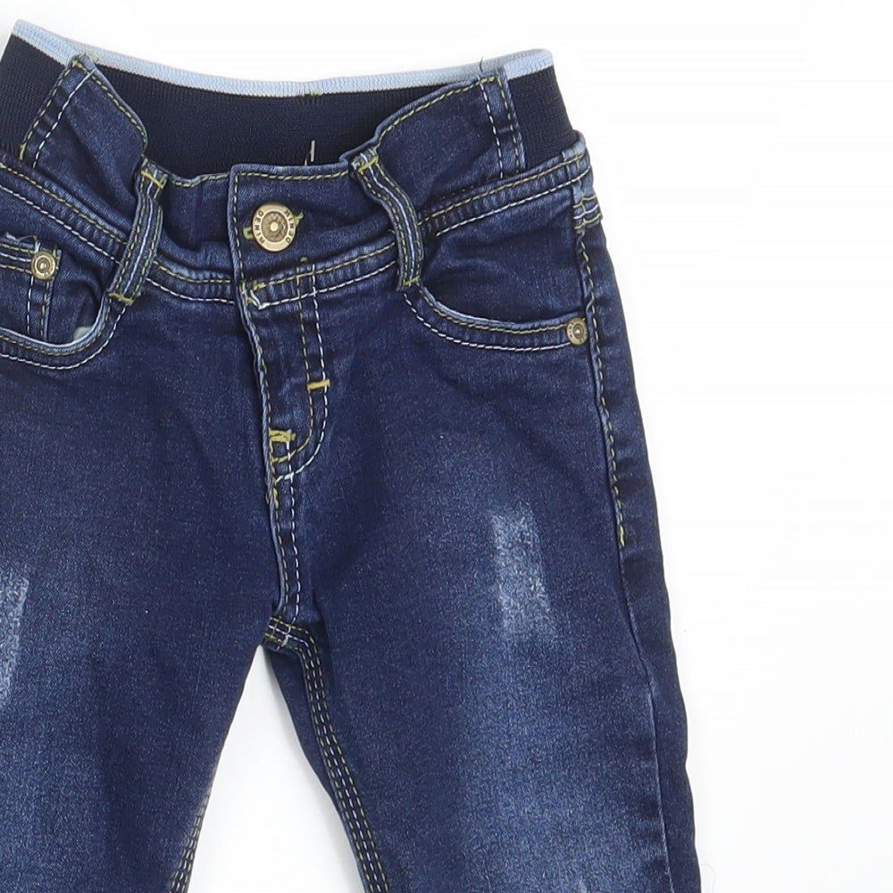 Onix Baby Blue  Denim Cropped Jeans One Size  - Waist 18in; Inside  leg 11in