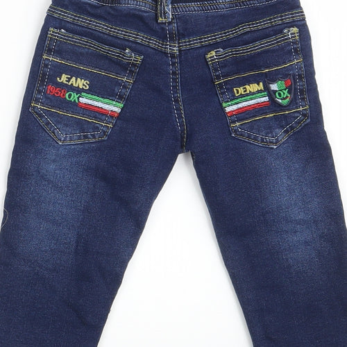 Onix Baby Blue  Denim Cropped Jeans One Size  - Waist 18in; Inside  leg 11in