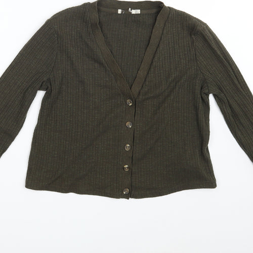 Zara Womens Green   Cardigan Jumper Size L
