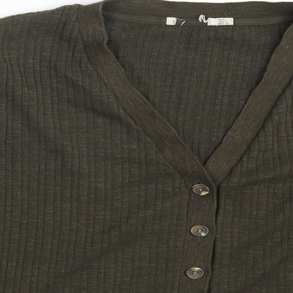 Zara Womens Green   Cardigan Jumper Size L