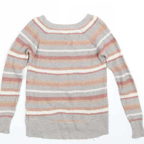 NEXT Womens Pink Striped  Pullover Jumper Size 6
