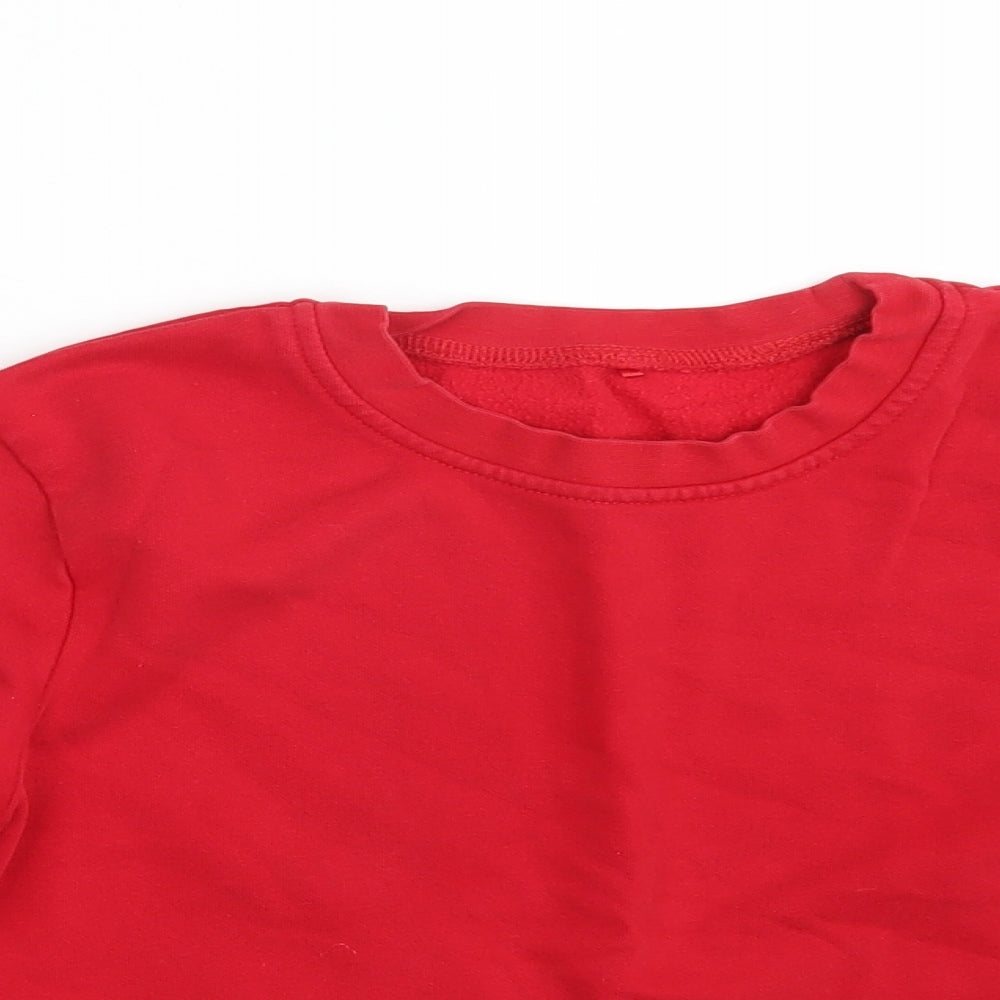 George Girls Red   Pullover Jumper Size 9-10 Years