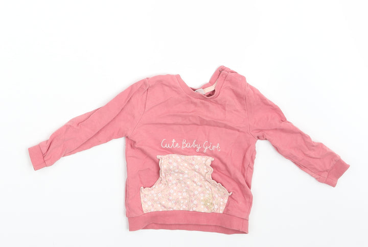 So Cute Girls Pink   Pullover Jumper Size 12-18 Months