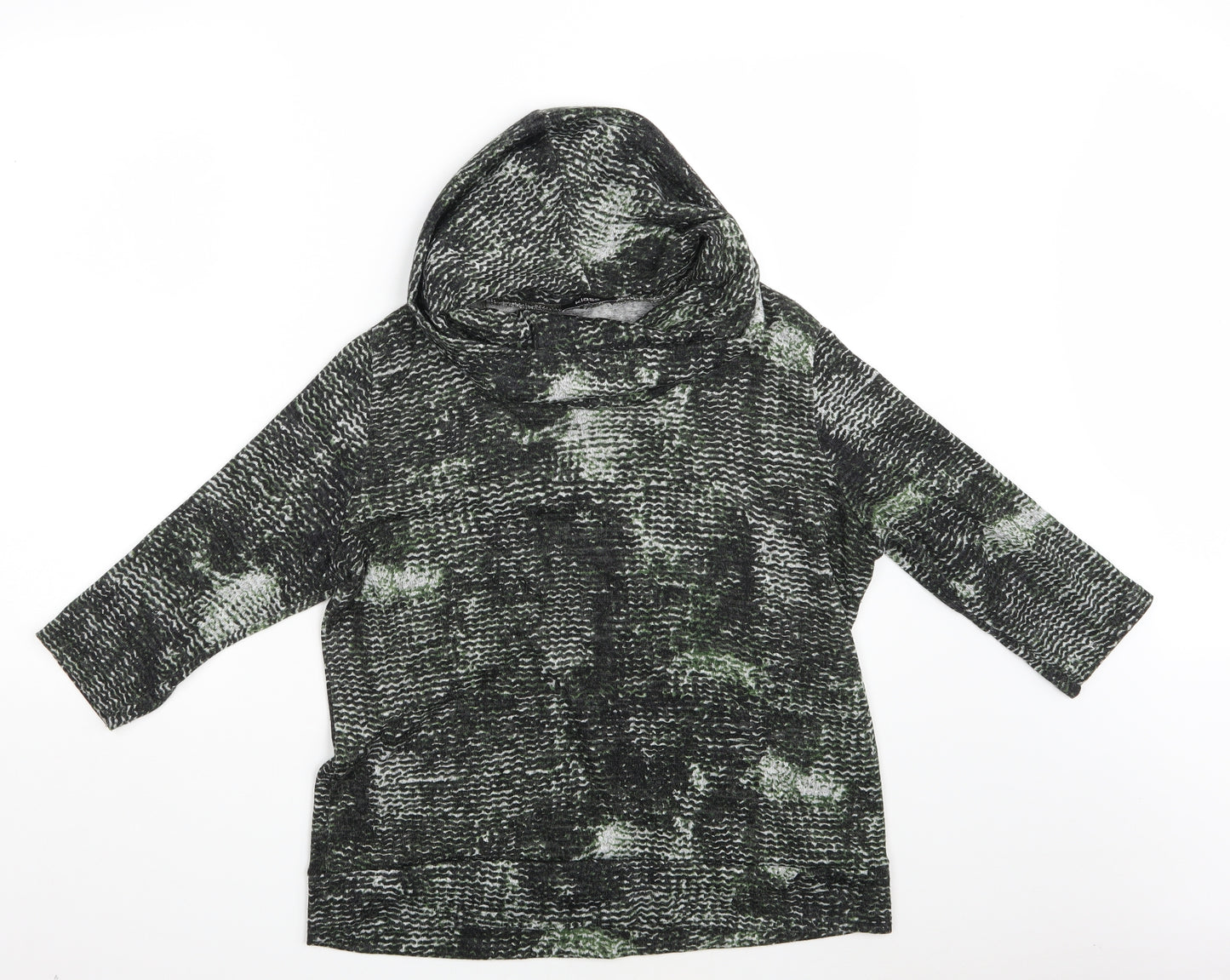 Klass Womens Green Animal Print  Pullover Jumper Size L