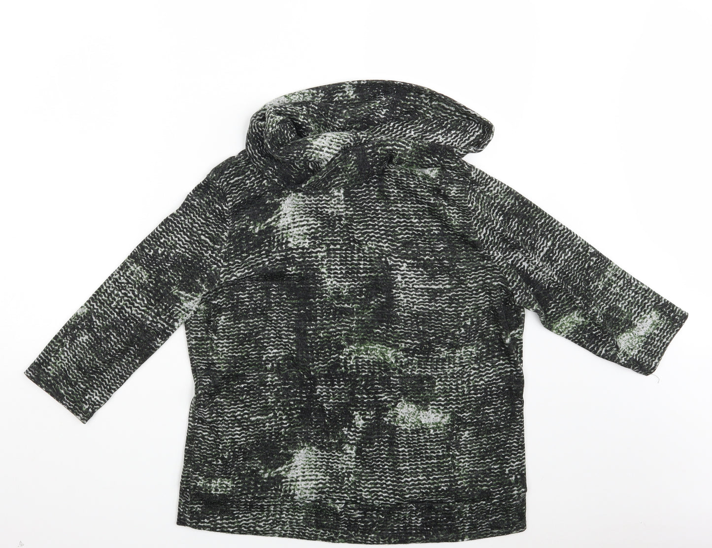 Klass Womens Green Animal Print  Pullover Jumper Size L