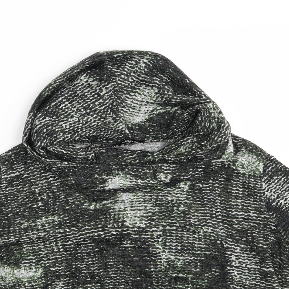Klass Womens Green Animal Print  Pullover Jumper Size L