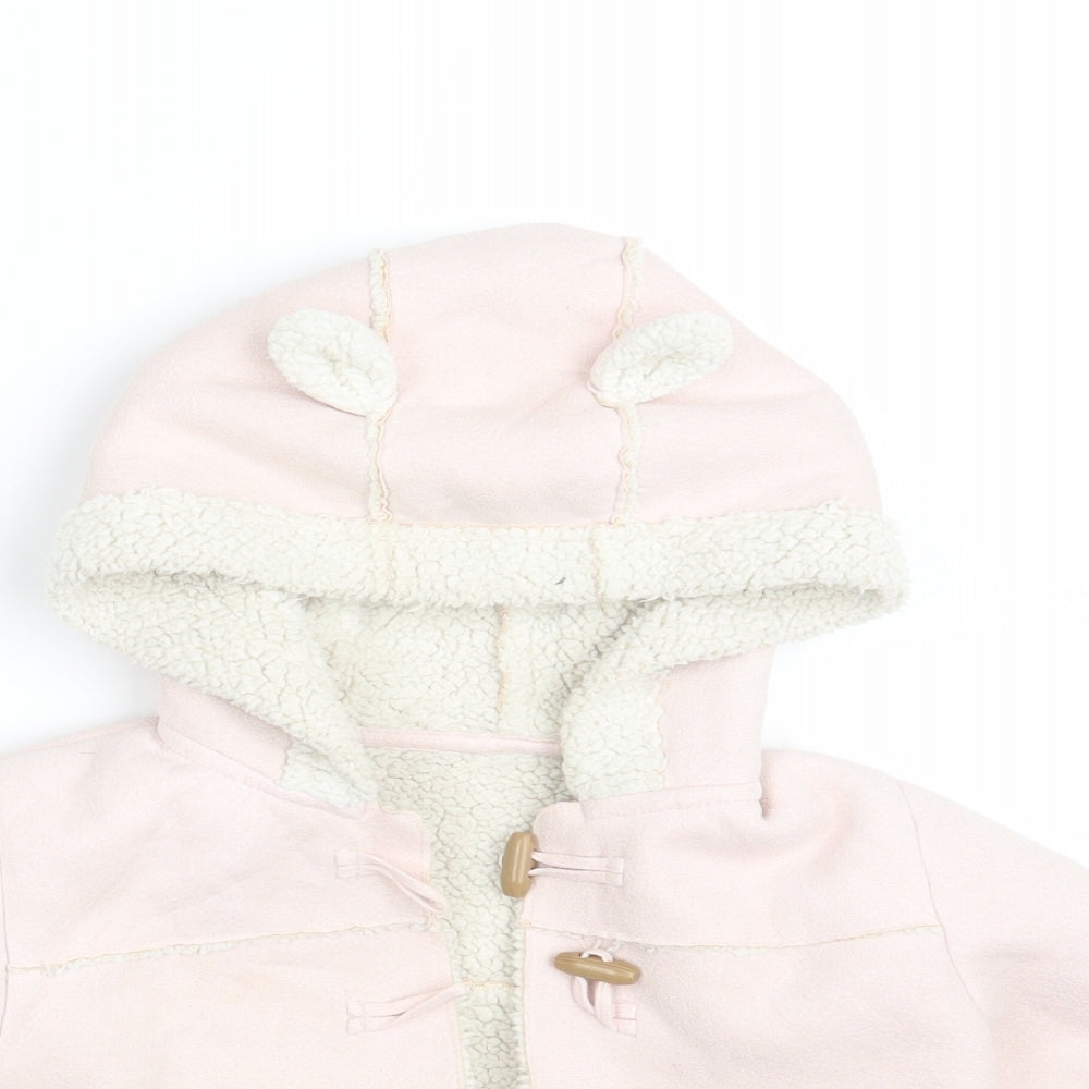 Matalan Girls Pink   Overcoat Coat Size 12-18 Months
