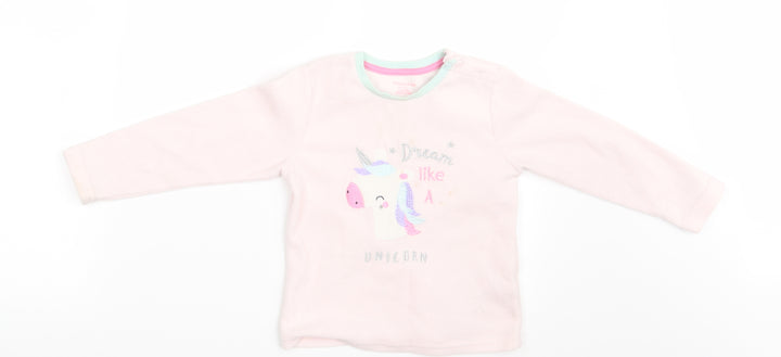 Primark Girls Pink Pullover Jumper Size 24 Months