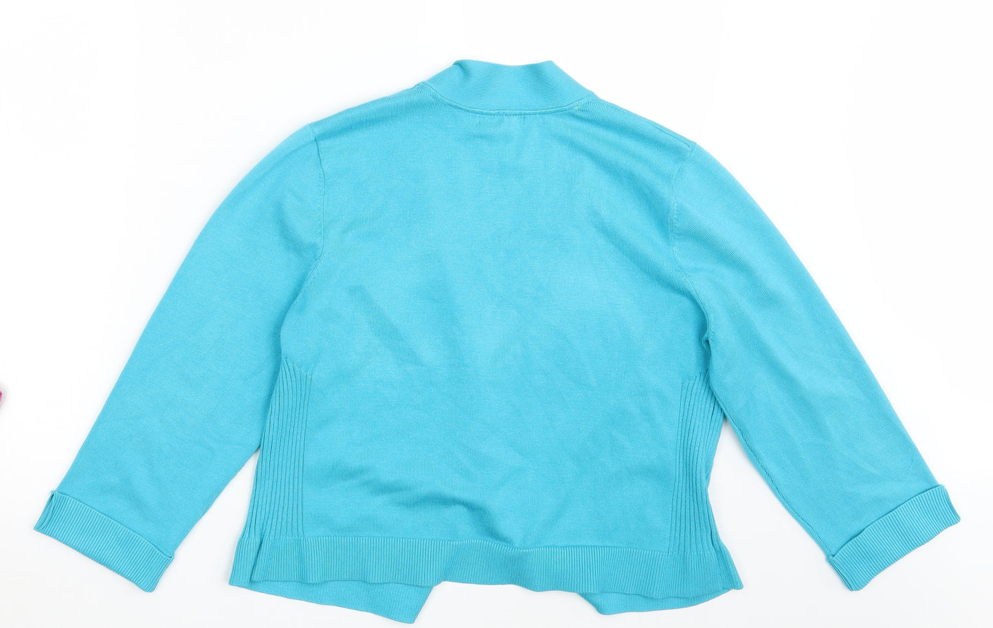 Isela Womens Blue  Rayon Cardigan Jumper Size XL