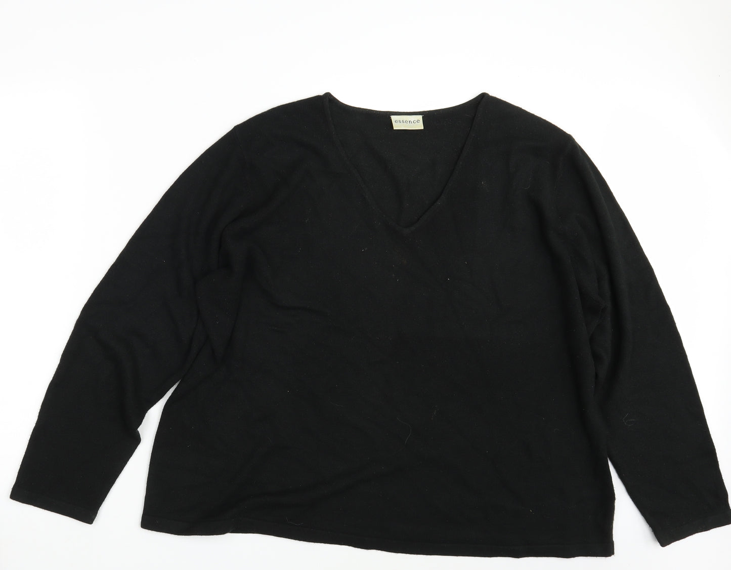 Essencee Womens Black   Pullover Sweatshirt Size 26